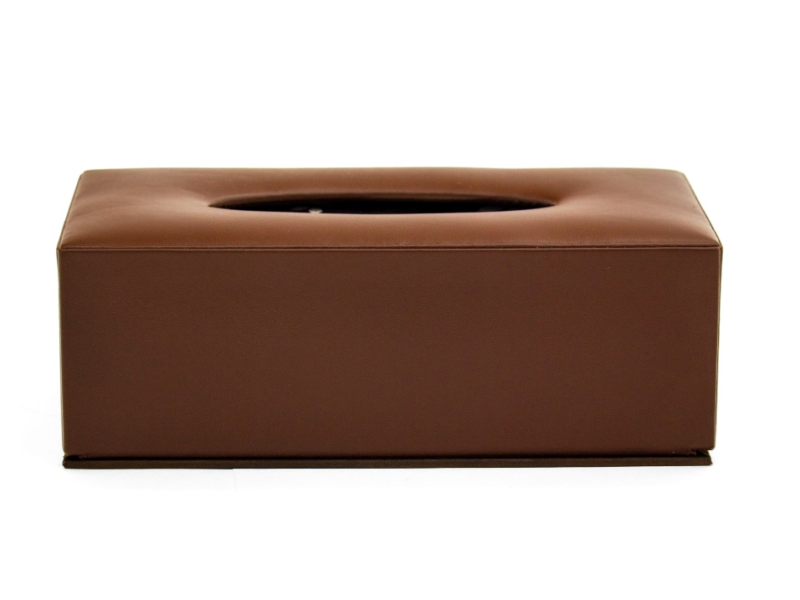 LEATHER TISSUE BOX RECTANGLE